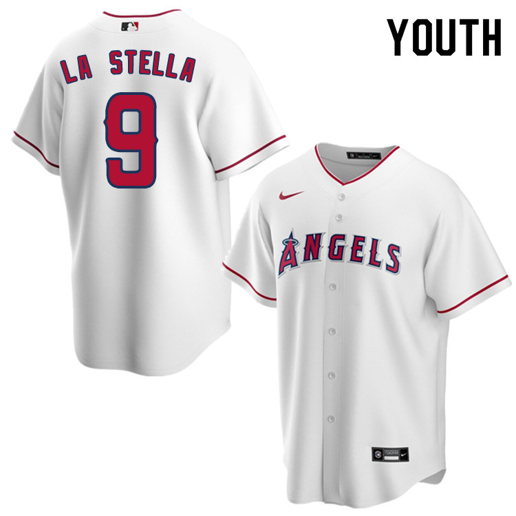 Nike Youth #9 Tommy La Stella Los Angeles Angels Baseball Jerseys Sale-White